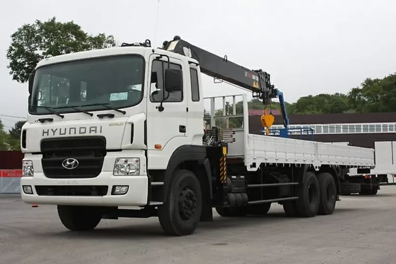 Новый а/м грузовой-бортовой с манипулятором Hyundai HD250 КМУ Hiab 160 3